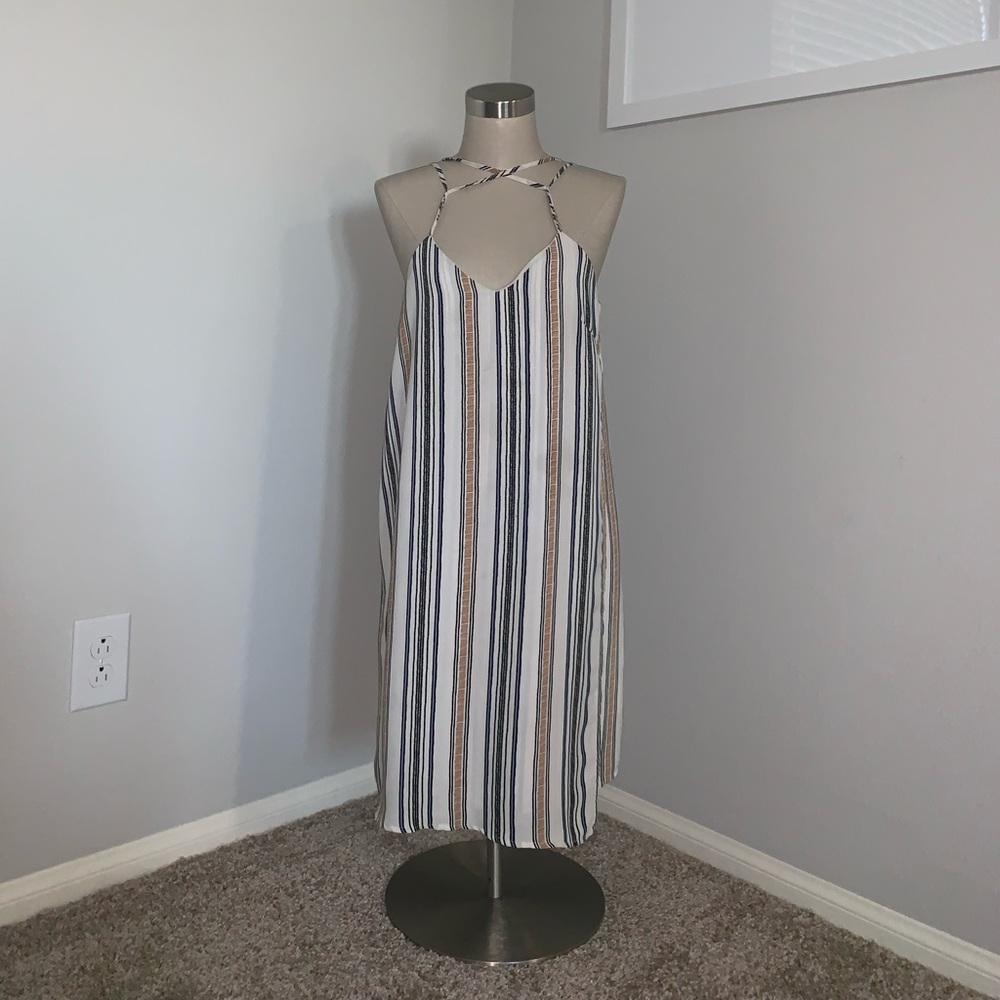 Striped Mini Sleeveless Dress